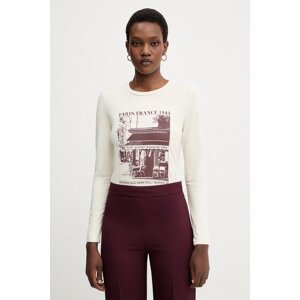 Majica dugih rukava Weekend Max Mara ALIAS boja: bež, 2525946042600