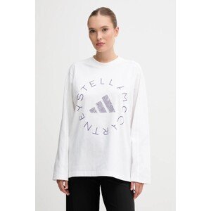 Pamučna majica dugih rukava adidas by Stella McCartney boja: bijela, JM3680