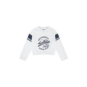Dječja majica dugih rukava Levi's VARSITY LS TEE boja: bijela, 3EN503