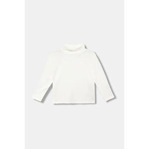 Dječja majica dugih rukava United Colors of Benetton boja: bijela, s dolčevitom, 3P4ZG200D