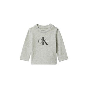 Majica dugih rukava za bebe Calvin Klein Jeans boja: siva, s tiskom, IN0IN00335
