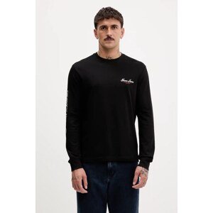 Pamučna majica dugih rukava Guess Jeans boja: crna, s tiskom, M5YI03 K8HM0