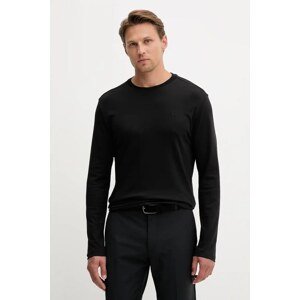 Pamučna majica dugih rukava Calvin Klein boja: crna, bez uzorka, LV04LD227G