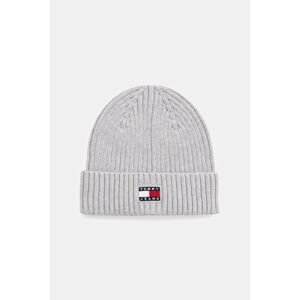 Pamučna kapa Tommy Jeans boja: siva, AW0AW17899