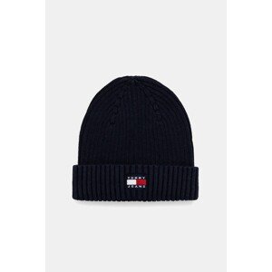 Pamučna kapa Tommy Jeans boja: tamno plava, AW0AW17899