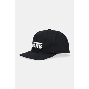 Pamučna kapa sa šiltom za bebe Vans Drop V Logo Snapback boja: crna, VN000Q19BLK1