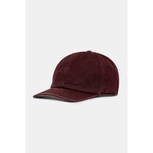 Pamučna kapa sa šiltom MM6 Maison Margiela boja: bordo, SH2TC0004.M35190.227