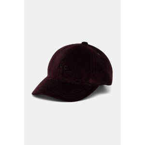 Pamučna kapa sa šiltom A.P.C. casquette charlie boja: smeđa, COHHO.M24069