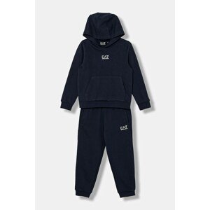 Dječja pamučna trenirka EA7 Emporio Armani boja: tamno plava, 7B000164 AF10368