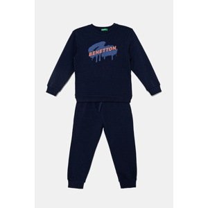 Dječja pamučna trenirka United Colors of Benetton boja: tamno plava, 3J68GK00S