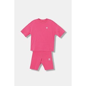 Pamučna dječja trenirka adidas Originals boja: ružičasta, JY4872