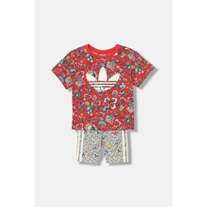Dječji komplet adidas Originals boja: crvena, JV7721