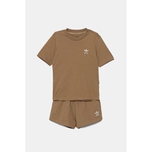 Pamučna dječja trenirka adidas Originals boja: zelena, JY4879