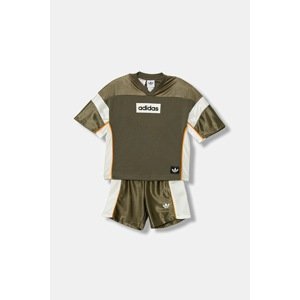 Dječji komplet adidas Originals boja: zelena, JY2748