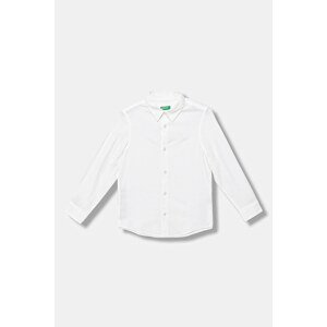 Dječja pamučna košulja United Colors of Benetton boja: bijela, 5DGXCQ00T