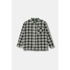 Dječja pamučna košulja United Colors of Benetton boja: crna, 5LQHCQ04B