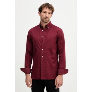 Pamučna košulja Hackett London boja: bordo, regular, s button-down ovratnikom, HM3010508