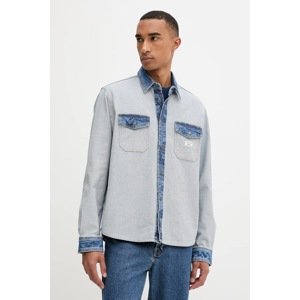 Traper košulja Guess Jeans relaxed, s klasičnim ovratnikom, M5YH71 D5M56