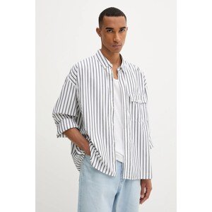 Pamučna košulja Levi's boja: bijela, relaxed, s button-down ovratnikom, 004GC