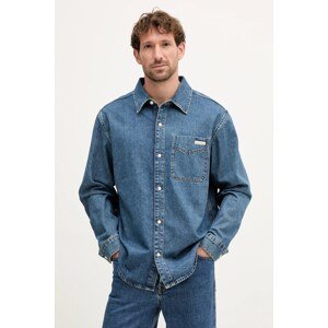Traper košulja Calvin Klein Jeans relaxed, s klasičnim ovratnikom, LV04RD764G