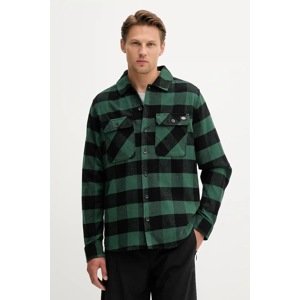 Pamučna košulja Dickies boja: zelena, regular, s klasičnim ovratnikom, DK0A4XDZ