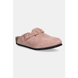 Dječje natikače od brušene kože Birkenstock Boston boja: ružičasta, 1030464