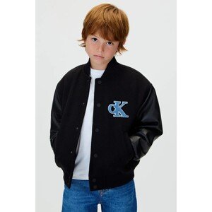 Dječja bomber jakna Calvin Klein Jeans boja: crna, IB0IB02567