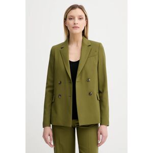 Vuneni sako PS Paul Smith boja: zelena, kopčanje u dva reda, bez uzorka, W2R-246J-T31053