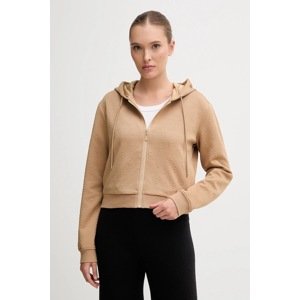 Dukserica Guess PEONY za žene, boja: bež, s kapuljačom, bez uzorka, V5YQ06 KBSL2