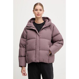 Pernata jakna Puma boja: ljubičasta, za zimu, 688392