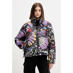 Jakna adidas x Farm Rio boja: crna, za zimu, oversize, JL8611