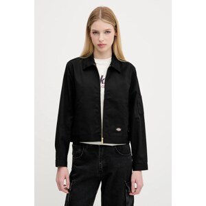 Jakna Dickies boja: crna, za prijelazno razdoblje, DK0A879G