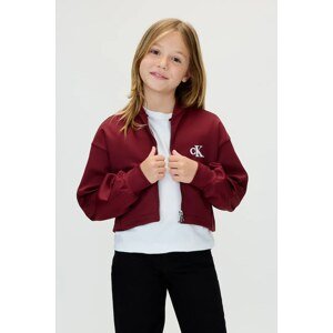 Dječja bomber jakna Calvin Klein Jeans boja: bordo, IG0IG03076