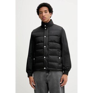 Pernati prsluk Tommy Jeans boja: crna, za zimu, DM0DM21777