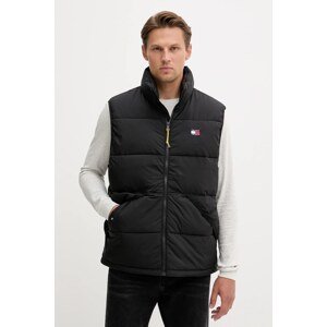 Prsluk Tommy Jeans boja: crna, za zimu, DM0DM22069