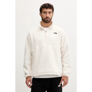 Dukserica od flisa The North Face boja: bež, bez uzorka, NF0A8FKPQLI1