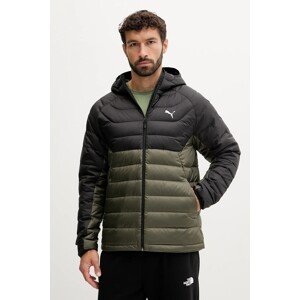 Pernata jakna Puma boja: zelena, za zimu, 685221