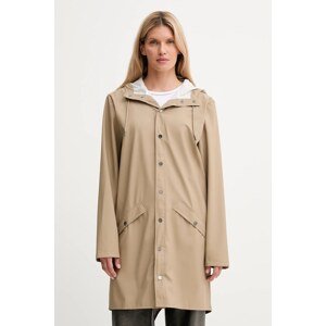 Jakna Rains 12020 Long Jacket boja: bež, za prijelazno razdoblje, 12020