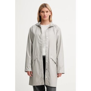 Jakna Rains 12020 Long Jacket boja: siva, za prijelazno razdoblje, 12020
