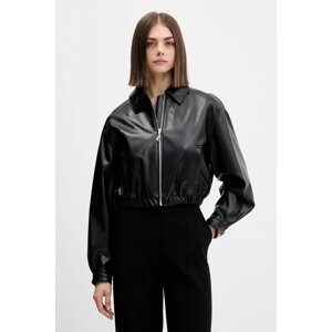 Jakna Hugo Blue boja: crna, za prijelazno razdoblje, oversize, 50553053