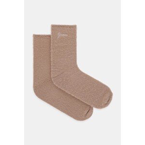 Čarape Guess FURRY boja: bež, O5BY02 K3890