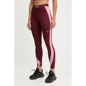 Tajice za trening Puma boja: bordo, s uzorkom, 526679