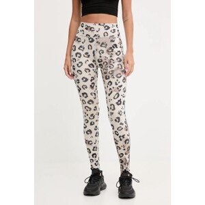 Tajice za trening adidas Performance Optime Essentials Full Length Leggings Print boja: bež, s uzorkom, JY4606