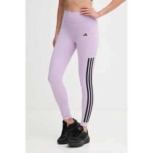 Tajice za trening adidas Performance Optime 3-Stripes boja: ljubičasta, s uzorkom, JX7323