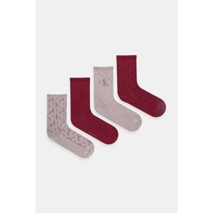 Čarape Calvin Klein Jeans 4-pack boja: ružičasta, 701235366