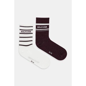 Čarape Tommy Hilfiger 2-pack boja: bordo, 701236457