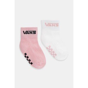 Čarapice za bebe Vans Classic Crew 2-pack boja: ružičasta, VN000Q97ZJY1