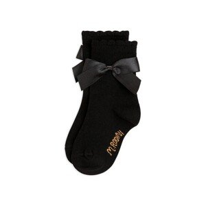 Dječje čarape Mini Rodini Satin bow boja: crna, 25760120