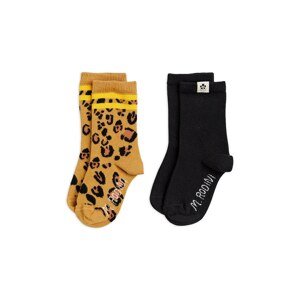 Dječje čarape Mini Rodini Leopard 2-pack boja: crna, 10000158