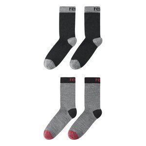 Dječje čarape s dodatkom vune Reima Parit 2-pack boja: crna, 5300309A